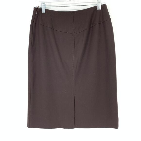 Piazza Sempione Skirt Women's Size 46 US 10 Straight & Pencil Wool Blend Brown - Picture 2 of 6